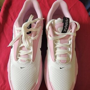 Nike Women's Pink and White Air Max Sneakers
